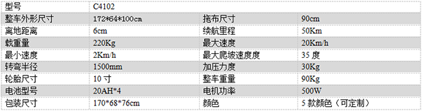 电动麦积尘推车C4102